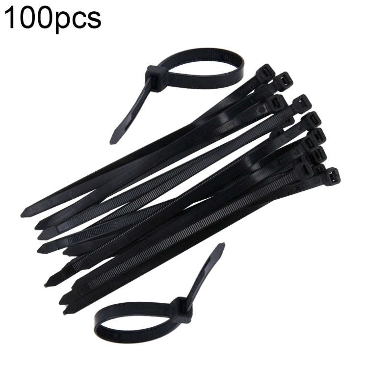 100pcs /Pack 8mm*200mm Nylon Cable Ties(Black)