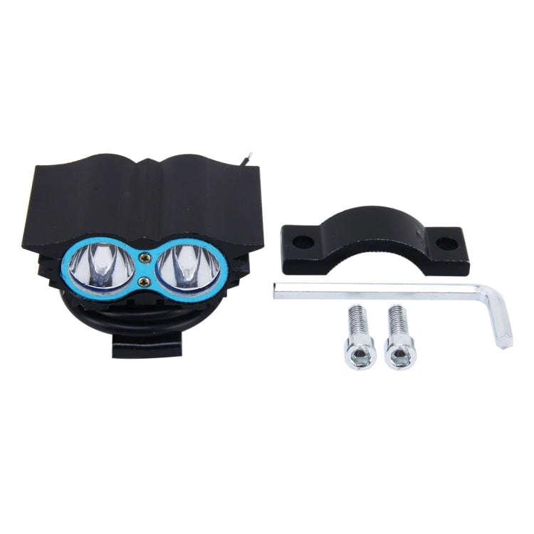 Owl Shape 20W 2000 LM 6000K Motorcycle Headlight Lamp with 2 COB Lamps and LED Projector Lens, DC...