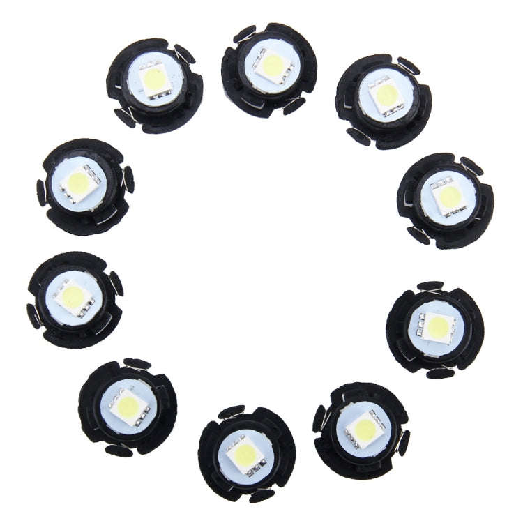 10 PCS 0.3W T6.5 Wedge Instrument Panel LED Light Dashboard Gauge Cluster Indicator Lamp Bulb(Whi...
