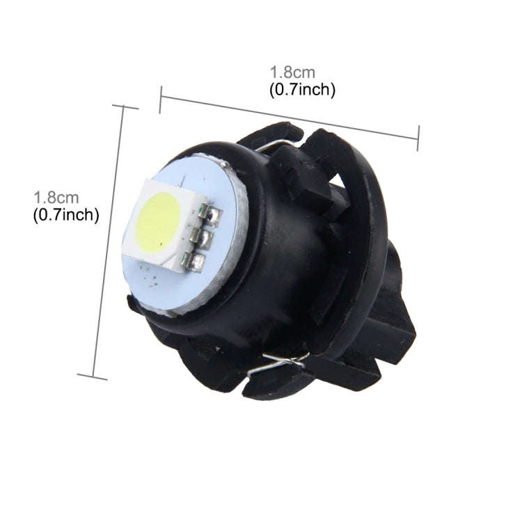 10 PCS 0.3W T6.5 Wedge Instrument Panel LED Light Dashboard Gauge Cluster Indicator Lamp Bulb(Whi...