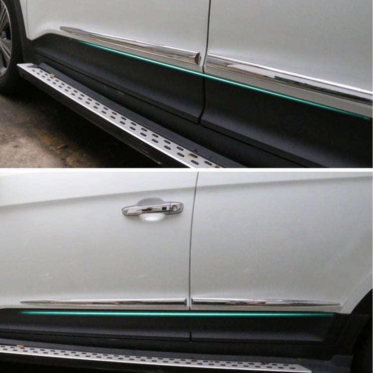4 PCS Car Auto Door Side Edge Metal Anti-scratch Body Guard Protection Strip Sticker(Silver)