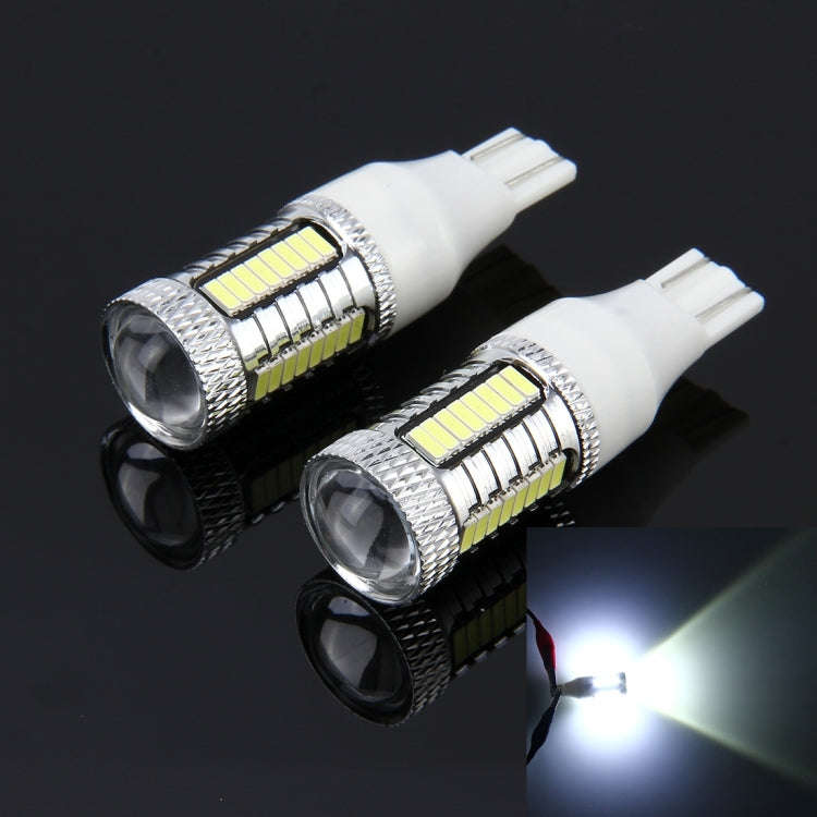 2 PCS T15 10W 650 LM 6000K Car Auto Brake Light Clearance Light Backup Light with 1 Lamps and 32 ...