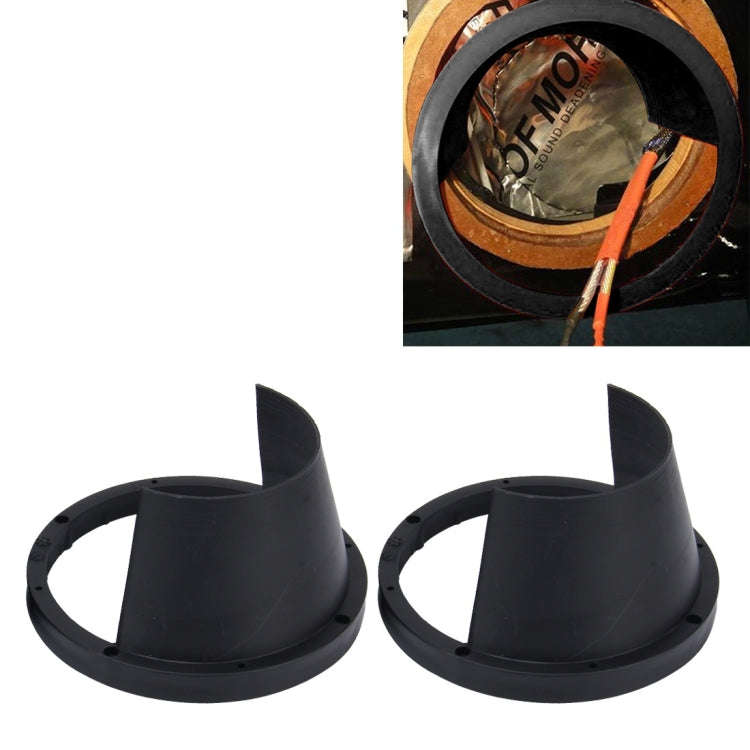 2 PCS 6.5 inch Car Auto Loudspeaker Plastic Waterproof Cover with Protective Cushion Pad, Inner D...