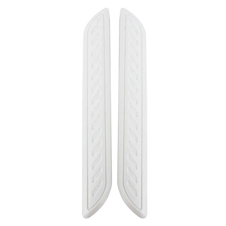 2 PCS Universal Car Auto Rubber Body Bumper Guard Protector Strip Sticker(White)
