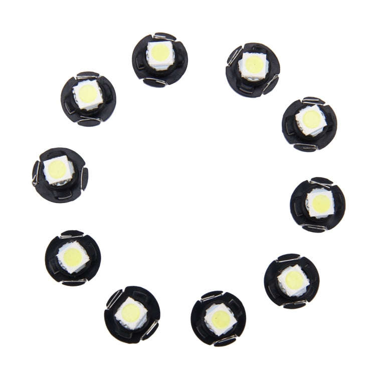 10 PCS 0.5W T4.7 Wedge Instrument Panel LED Light Dashboard Gauge Cluster Indicator Lamp Bulb(Whi...