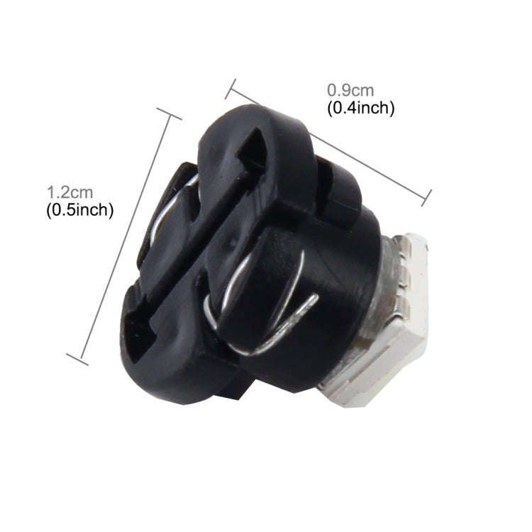 10 PCS 0.5W T4.7 Wedge Instrument Panel LED Light Dashboard Gauge Cluster Indicator Lamp Bulb(Whi...