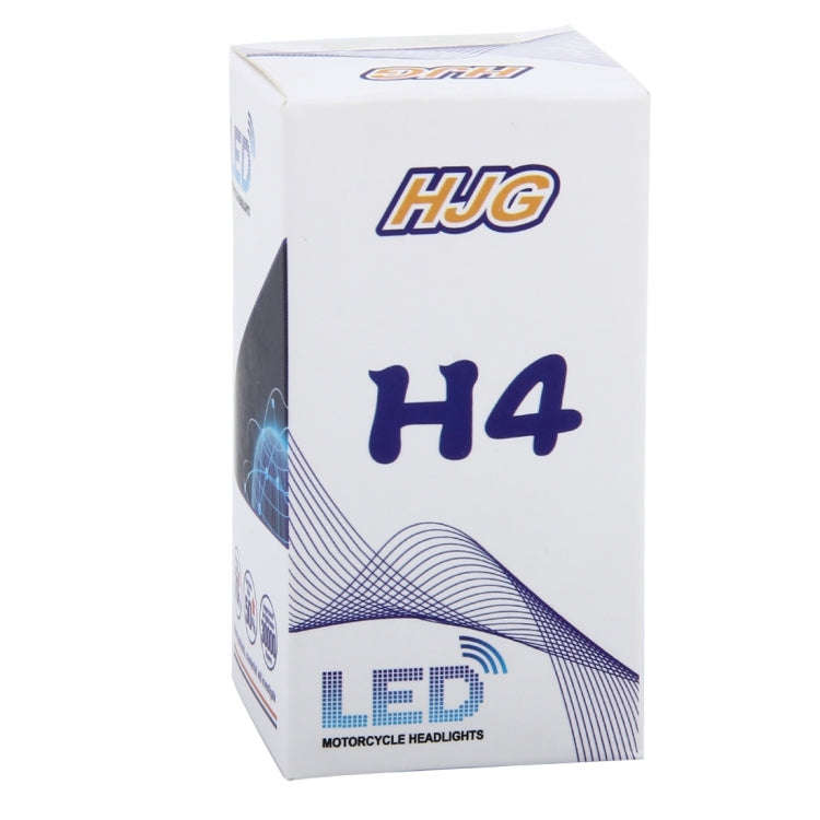 H4 9W 900 LM 6000K Static + Strobe Light Motorcycle Headlight Lamp with 3 COB White Light Lamps a...