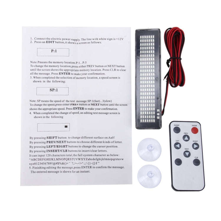 DC 12V Car LED Programmable Showcase Message Sign Scrolling Display Lighting Board with Remote Co...