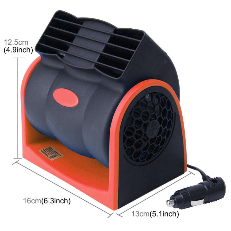 HX-T302 DC 24V 7W Portable Vehicle Cooling Fan Low Noise Silent Cooler Air Conditioner, 2 Speeds ...