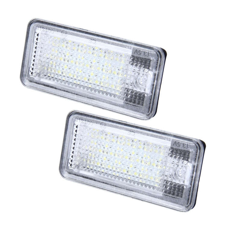 2 PCS License Plate Light with 24 SMD-3528 Lamps for Audi
