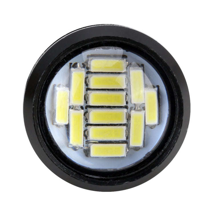 2 PCS 2W Car Auto Eagle Eyes Fog Light Turn Light with 12 SMD-4014 LED Lamps, DC 12V Cable Length...