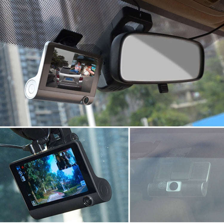 4.0 inch IPS Screen 5.0 Mega Pixels 170 Degrees Wide Angle Full HD 1080P 3 Channels Video Car DVR...