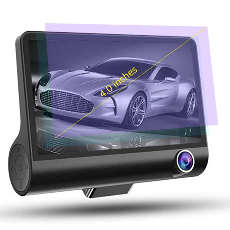 4.0 inch IPS Screen 5.0 Mega Pixels 170 Degrees Wide Angle Full HD 1080P 3 Channels Video Car DVR...
