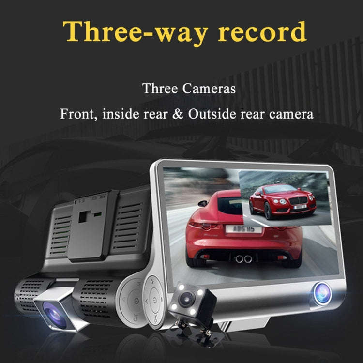 4.0 inch IPS Screen 5.0 Mega Pixels 170 Degrees Wide Angle Full HD 1080P 3 Channels Video Car DVR...