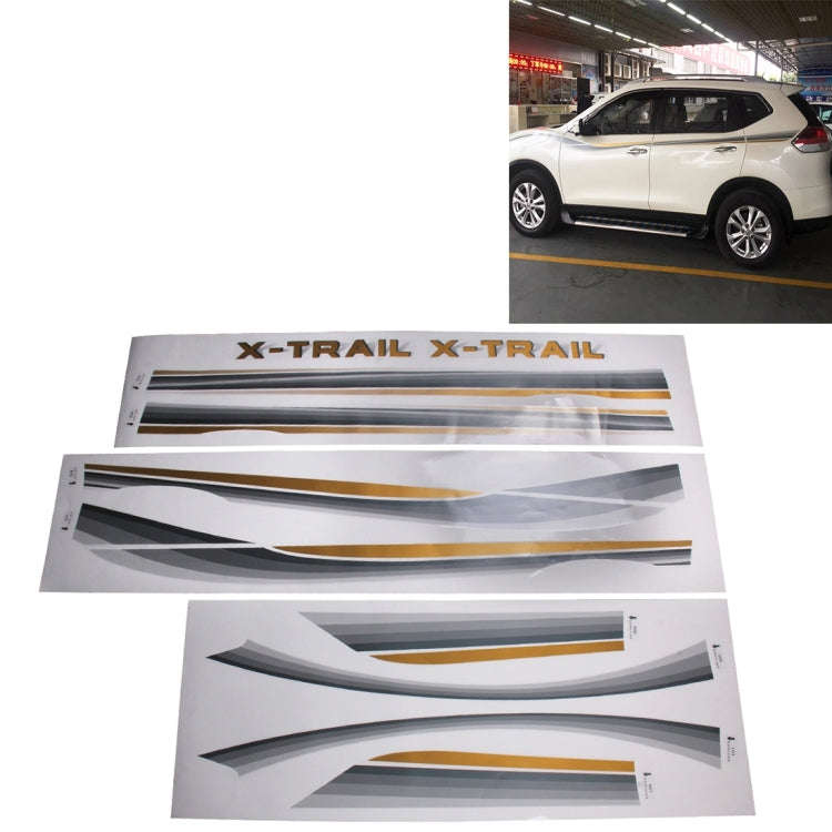 3 PCS SUV Body Decorative Strip Brand Car Streamline Shining Sticker For Honda CRV Nissarl X-Trai...