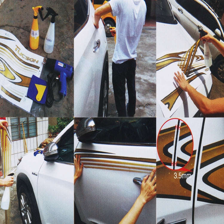 3 PCS SUV Body Decorative Strip Brand Car Streamline Shining Sticker For Honda CRV Nissarl X-Trai...
