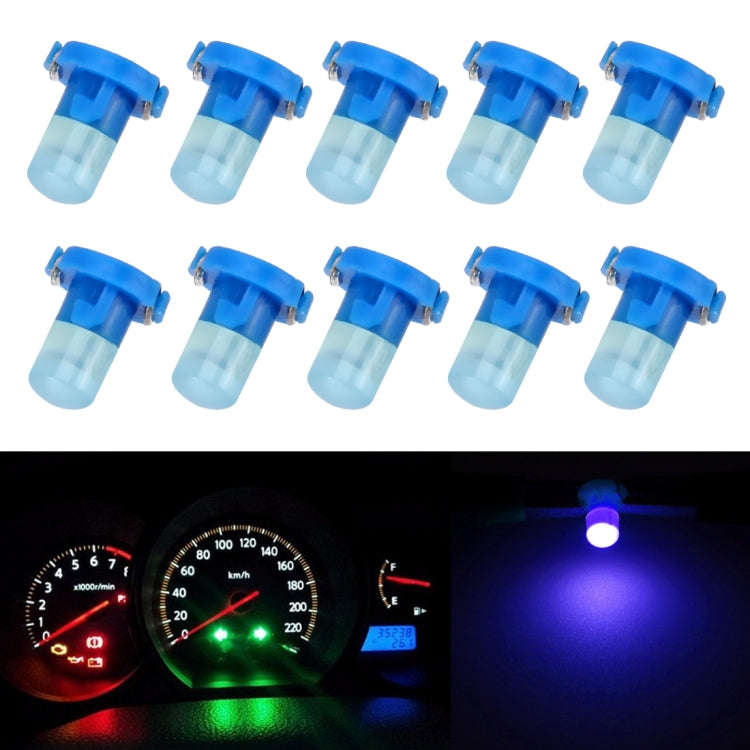 10 PCS 2W T3 Wedge Instrument Panel LED Light Dashboard Gauge Cluster Indicator Lamp Bulb(Blue Li...