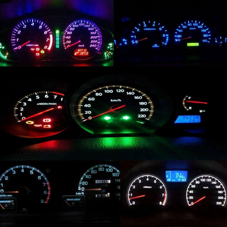 10 PCS 2W T3 Wedge Instrument Panel LED Light Dashboard Gauge Cluster Indicator Lamp Bulb(Pink Li...