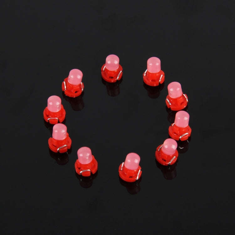 10PCS 2W T3 Wedge Instrument Panel LED Light Dashboard Gauge Cluster Indicator Lamp Bulb(Red Light)