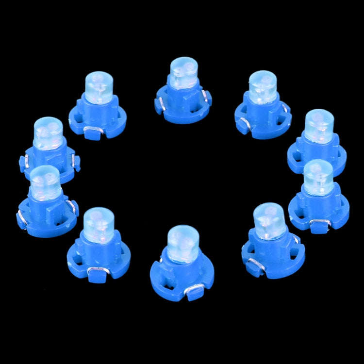 10 PCS 2W T4.2 Wedge Instrument Panel LED Light Dashboard Indicator Lamp Bulb(Ice Blue Light)
