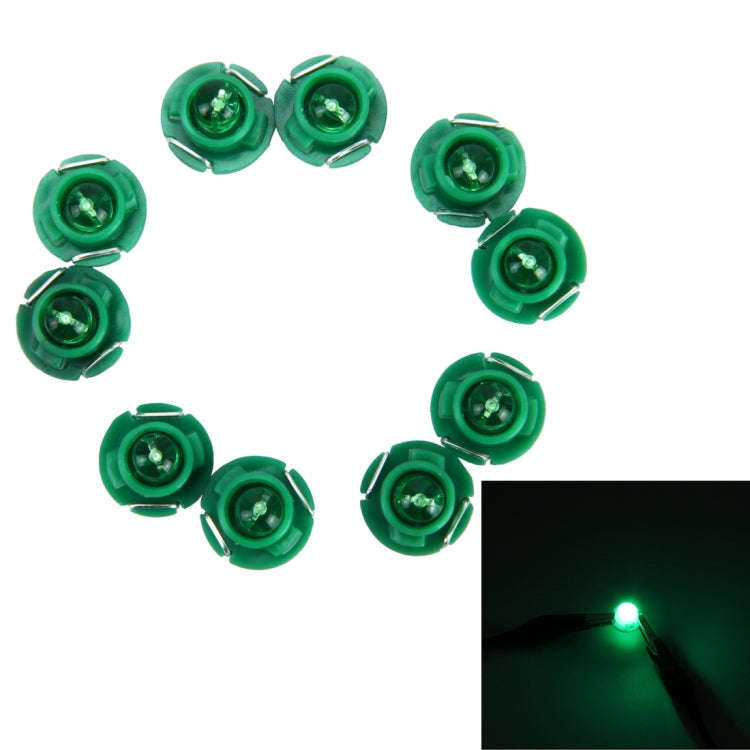 10PCS 2W T4.7 Wedge Instrument Panel LED Light Dashboard Gauge Cluster Indicator Lamp Bulb (Green...