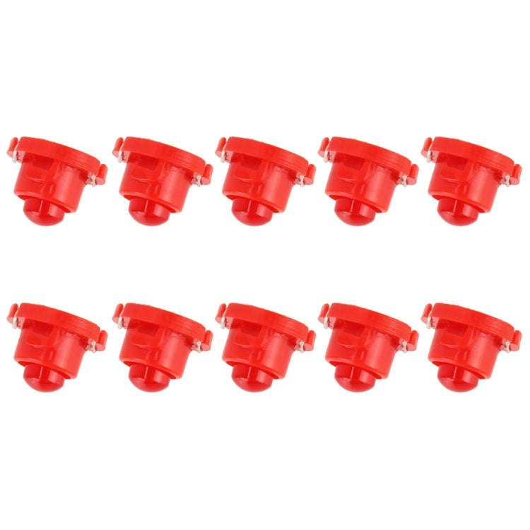 10PCS 2W T4.7 Wedge Instrument Panel LED Light Indicator Lamp Bulb(Red Light)