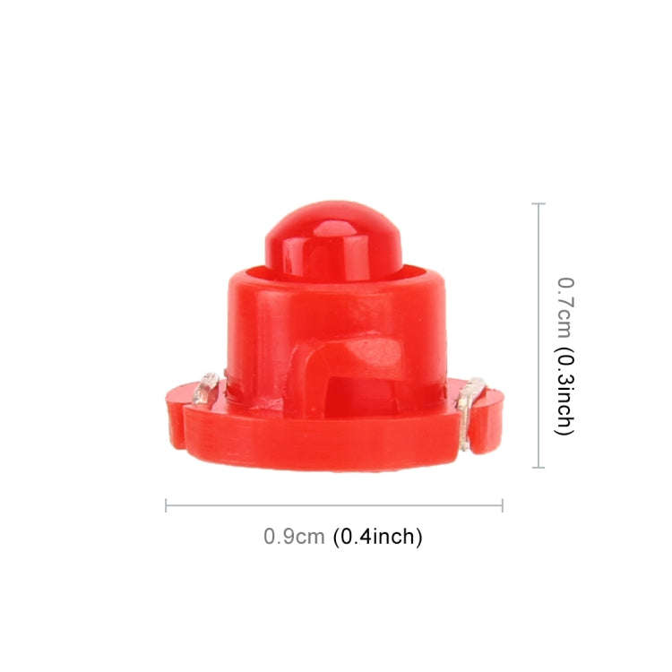 10PCS 2W T4.7 Wedge Instrument Panel LED Light Indicator Lamp Bulb(Red Light)