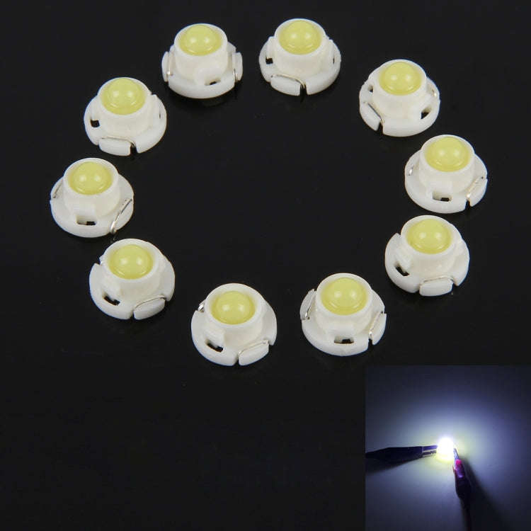 10PCS 2W T4.7 Wedge Instrument Panel LED Light Dashboard Gauge Cluster Indicator Lamp Bulb (White...
