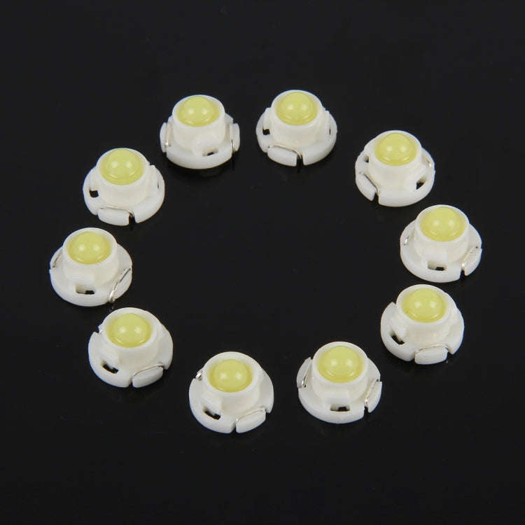 10PCS 2W T4.7 Wedge Instrument Panel LED Light Dashboard Gauge Cluster Indicator Lamp Bulb (White...