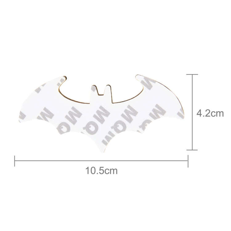 Bat Shape Shining Metal Car Free Sticker(Gold)