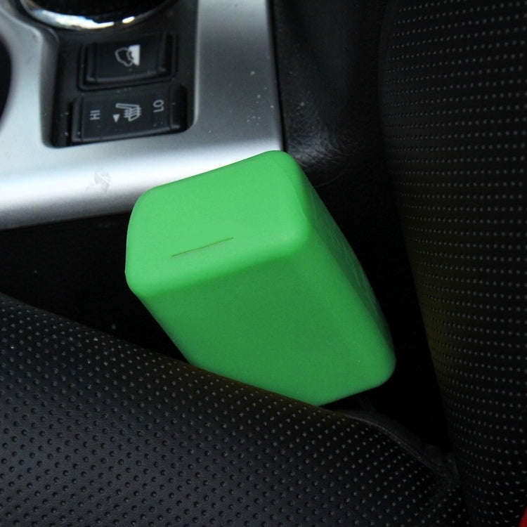 Safe Rubber Car Seat Belt Clips Locking Buckles Protective Cover(Green)