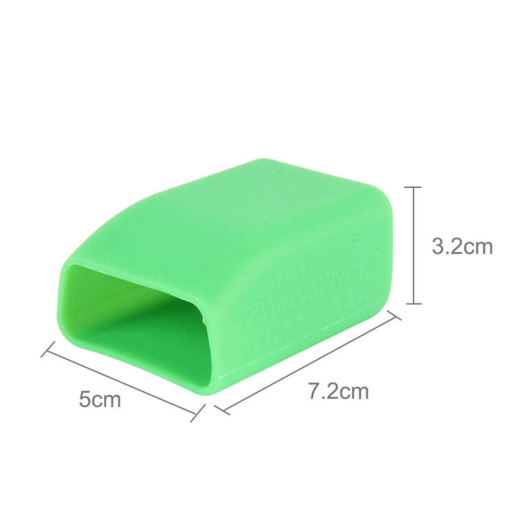 Safe Rubber Car Seat Belt Clips Locking Buckles Protective Cover(Green)