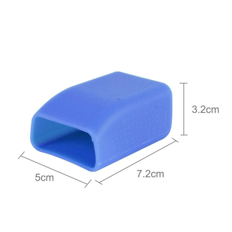 Safe Rubber Car Seat Belt Clips Locking Buckles Protective Cover(Blue)