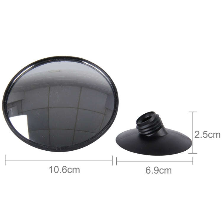 3R-098 Car Blind Spot Rear View Wide Angle Mirror, Diameter: 9.8cm(Black)