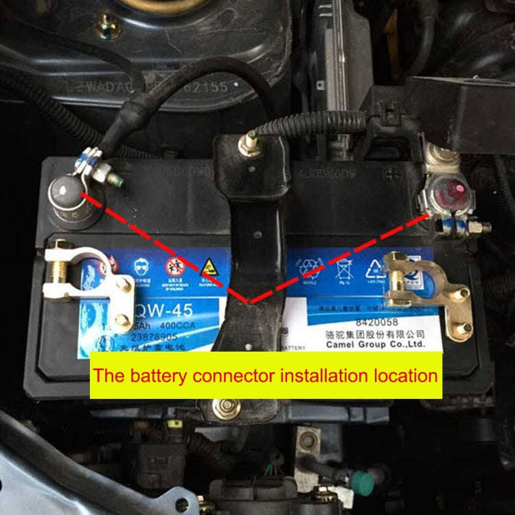 2 PCS Brass Positive and Negative Car Battery Connectors Terminals Clamps Clips, Inner Diameter: ...