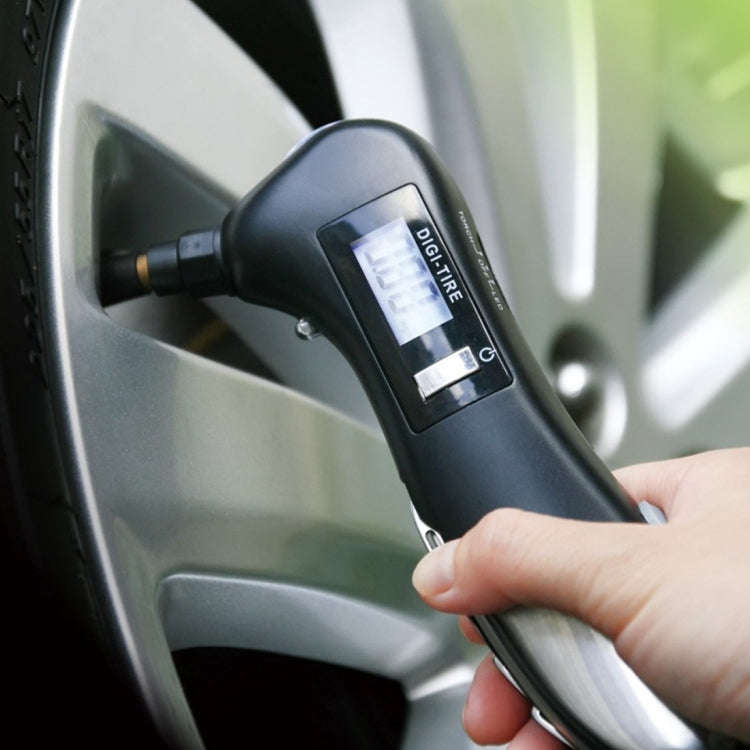 9 in 1 Digital Tire Pressure Gauge Multi-function Safety Hammer with Swiss Style Army Knife, Flas...