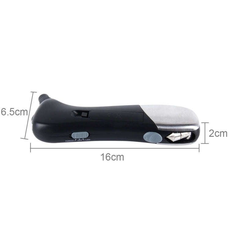 9 in 1 Digital Tire Pressure Gauge Multi-function Safety Hammer with Swiss Style Army Knife, Flas...