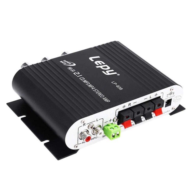 Car 2.1CH HIFI Subwoofer Amplifier Audio, Support MP3(Black)
