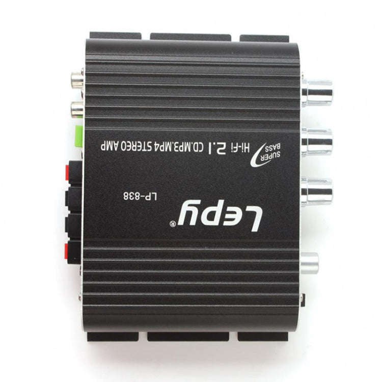 Car 2.1CH HIFI Subwoofer Amplifier Audio, Support MP3(Black)