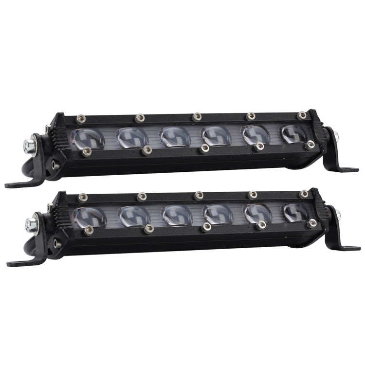 2 PCS 8 inch 18W 6000K IP67 1800ML Car Boat Marine Work Lights Spotlight LED Bulbs, DC 9-30V