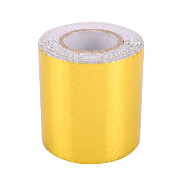 5m Exhaust Wrap Auto Motor Exhaust Heat Shield Aluminum Foil Paper Heat Resistant Wrap(Gold)