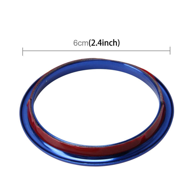 4 PCS Car Outlet Decorative Rings Aluminum Alloy Air Outlet Chrome Trim Ring Car Dashboard  Air V...