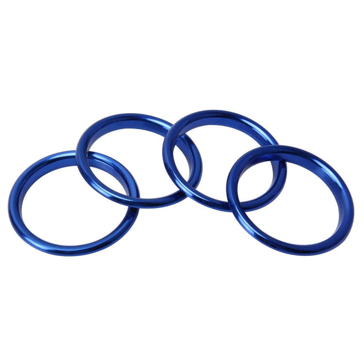 4 PCS Car Outlet Decorative Rings Aluminum Alloy Air Outlet Chrome Trim Ring Car Dashboard  Air V...