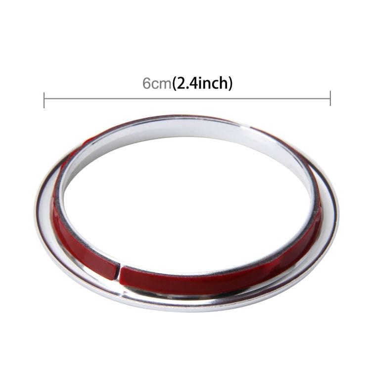 4 PCS Car Outlet Decorative Rings Aluminum Alloy Air Outlet Chrome Trim Ring Car Dashboard  Air V...