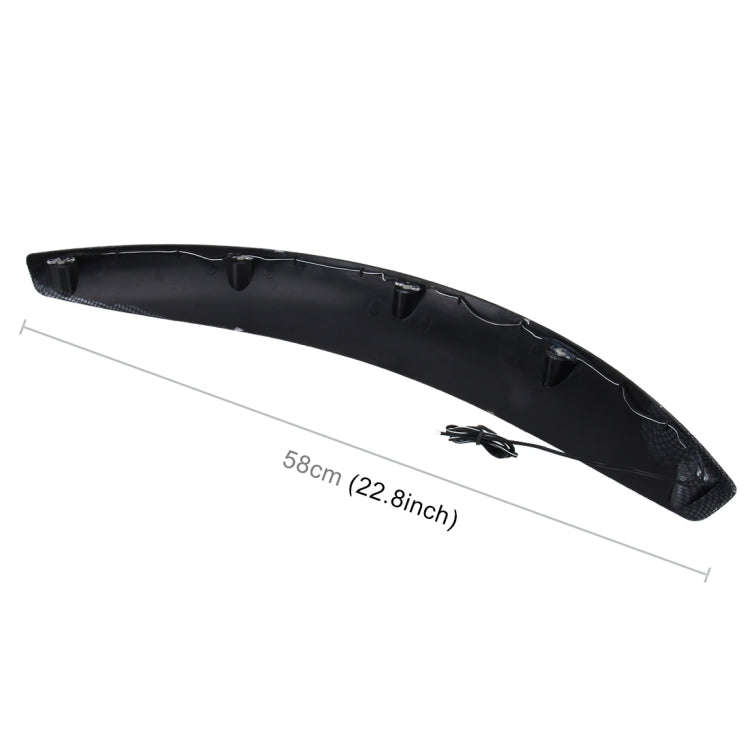 2 PCS 58cm Car Stickers Rubber Round Arc Strips Fender Flares Wheel Eyebrow Decal Sticker(Black)