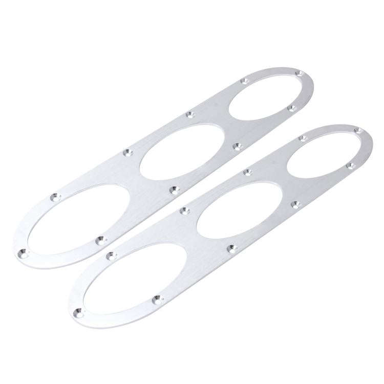 2 PCS Anti-collision Protection Decorative Bar Behind The Siege Car Decoration(Silver)