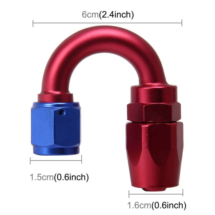 Pipe Joints 180 Degree Swivel Oil Fuel Fitting Adaptor Oil Cooler Hose Fitting Aluminum Alloy AN6...