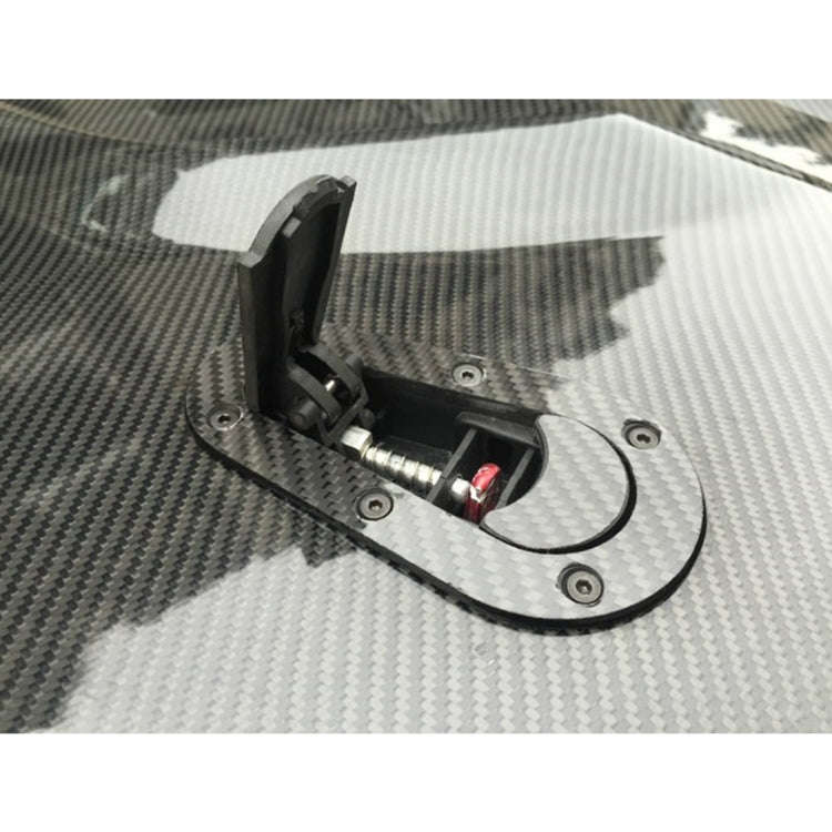 A Pair Car Carbon Fiber Cover Lock Modified Hood Lock General Racing Car Cover Lock(Carbon Grey)