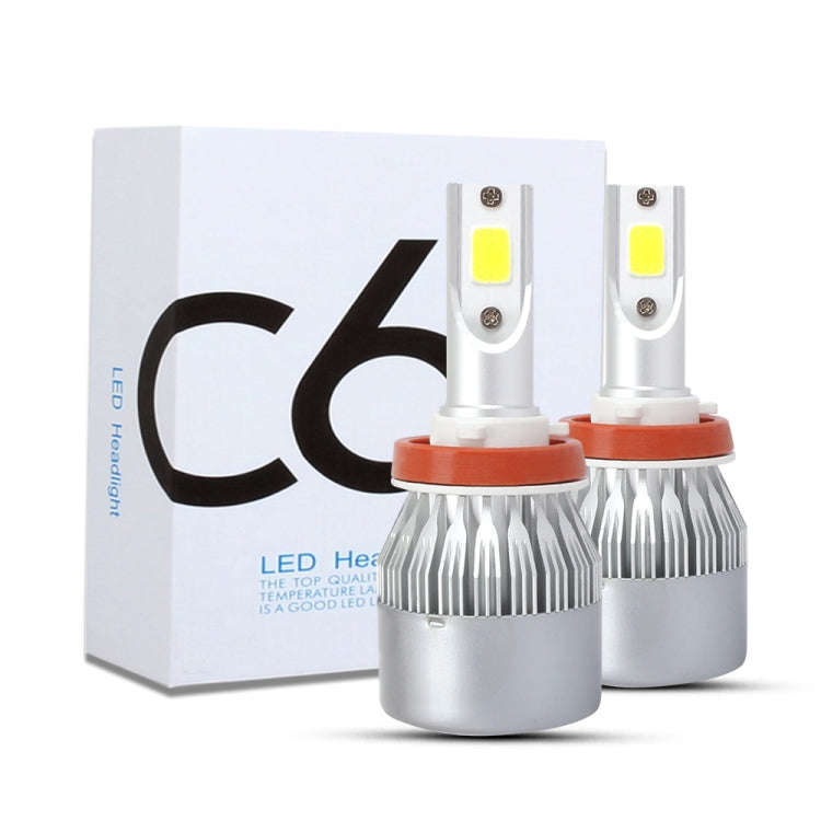 2 PCS H8/H9/H11 18W 1800 LM 3000K IP68 Casnbus Constant Current Car LED Headlight with 2 COB Lamp...