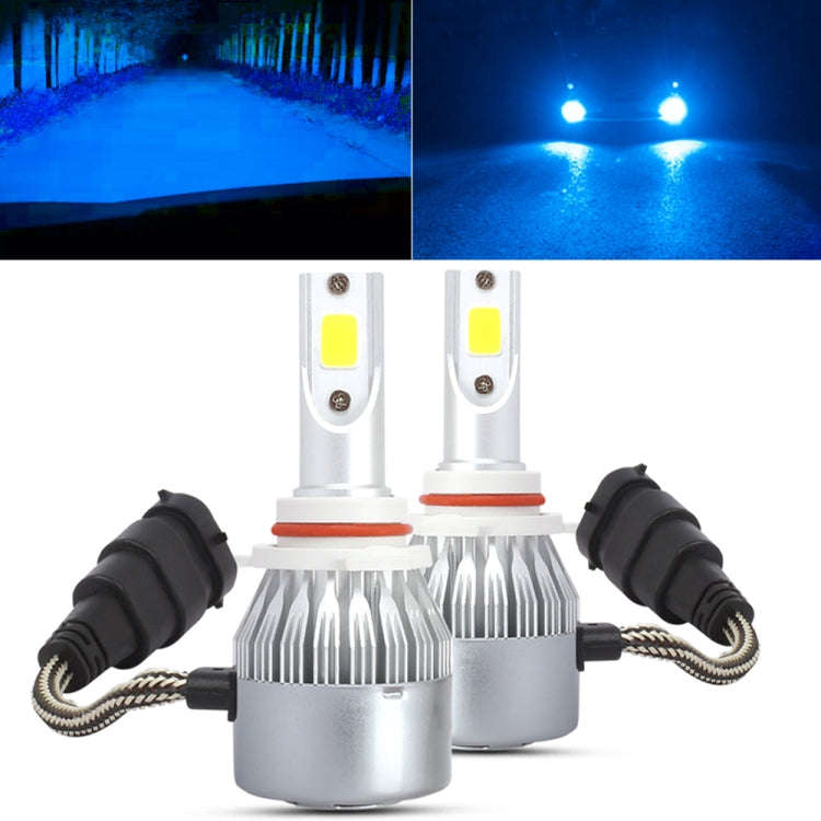 2 PCS 9005 18W 1800 LM 8000K IP68 Casnbus Constant Current Car LED Headlight with 2 COB Lamps, DC...